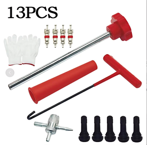 TR413 Tire Valve Stem Tool Kit 3/7/13/30Pcs Repair Kits with Installer & Remover,for Tubeless Car Truck Tire Bicycle