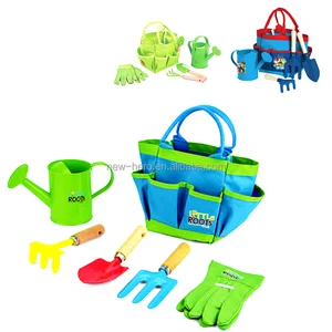 6 Pieces Gift Kid Sand Beach Tool Set Toy Colorful Children Garden Bag Trowel Rake Fork Bucket Sprayer Child Gardening Tools Kit