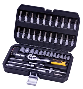 46-In-1 Toolbox Hardware Tools Car Tools Hardware Items Auto Repair Tools Rachet Wrench Set Juegos De Herramientas