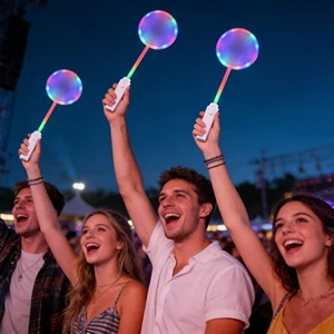 TikTok Viral Custom LED Glow Sign - Personalize Your Logo For Concerts, Parties & Raves - RGB Multi-Color Light Up Paddle