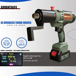 4000Nm 2950 Ft-lbs Electric Torque Wrench 18V Brushless Digital Cordless Nutrunner With 2 Year Warranty Manufacturer Price
