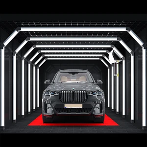 Factory Customized AC Powered Aluminum Tunnel LED Auto Detailing Beauty Lights with IP54 Rating 6000K Daylight 2-Year Warranty