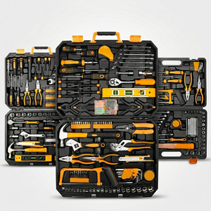 Industrial OEM Hand Operated Home DIY Tool Kit CRV Steel Socket Wrench Bit Box Hard Case Auto Repair Mechanical Tool Set