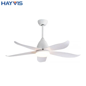 Made in Chinese Factories Indoor Home Decorative DC Motor 36w Five Leaf Remote Control 52inch Silent LED Ceiling Fan Light