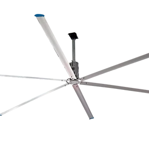 Industrial Ceiling Fan Roof Mount Touch Control 380V Electric Aluminum Alloy Blades Ball Bearing 5.5m Diameter 6 Blades 3-Year