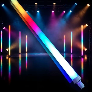 RGB LED Tube Light T8 Optional APP/RF Control IP65 Rated PC Material Smart LED Tube for Dance Floor Warehouse & Office Use 120cm