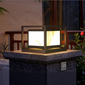 Energy-saving and Environmentally Friendly Outdoor Post-top Light with Remote Control and Timer Function Solar Pillar for Decor