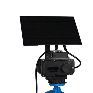 Wholesale Solar-powered Electric Butterfly Valve DN100 with Flow Speed Monitor for Water Gas Control High Temperature Resistant