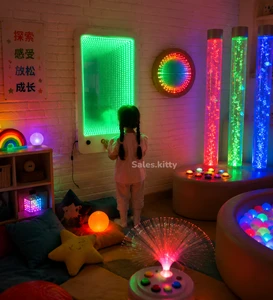 Sensory Play Room Autism Experience Color Stimulation Led Infinity Tunnel Light Panel Sensory Therapy Mirror Light Sensory Toys