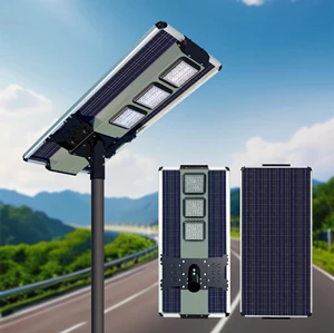 High-Power Integrated Solar Street Light Dual-Panel High Lumen LED IP66 Rated LiFePO4 Battery Aluminum Construction