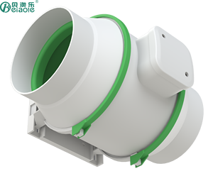 Low Noise 220V 4Inches Ceiling Mounted Oblique Flow Silent Duct Type Fan, Duct Exhaust Pipe Fan
