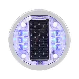 120mm High Quality Waterproof IP68 Solar Road Studs Round Underground Light Airport Runway Warning Light
