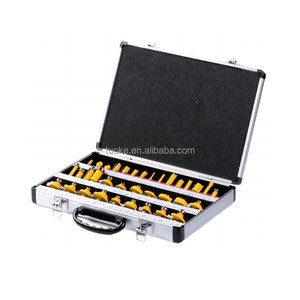 TUOKE 35 Pieces Woodworking Tools for Wood Milling Cutter Drill Bit Set