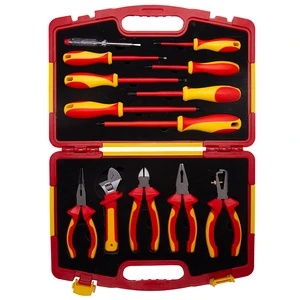 WEDO 13pcs Insulated Tool Set Screwdriver and Long Nose Plier Set Industrial Grade VDE/GS Certified AC 1000V for Electrician