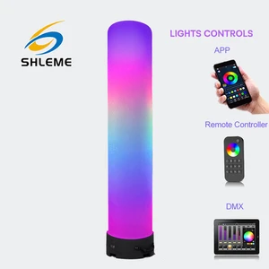 Led Event Pillar Lights Column Tube Luminaire Inflatable Light Tower for Wedding Party