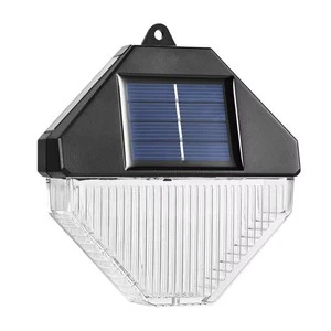 Solar-powered Three-sided Illuminated Wall Lamp Waterproof Outdoor Garden Road Office Lighting Decorative Exterior Wall Washing