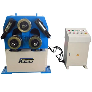 KECMT Hydraulic Angle Iron Roller Bender with Movable Down Rollers Suitable for All Sorts of Profiles and Pipe Bending