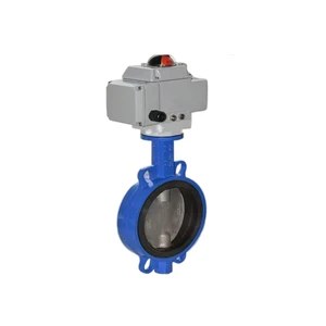 Electrical Lugged Butterfly Valve Double Flange Water Pipe Fittings Cast Iron Soft/Hard Seal DN50-DN1000 1MPa -10C~80C