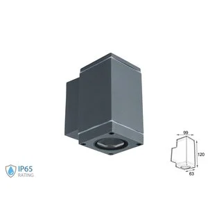 Black Housing Outdoor Ceiling Light with GU10 Lamp Holder Single Beam Lighting From One Side IP44 Wall Ceiling Light SKU-8626