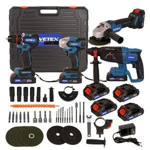 4-in-1 21V Power Tool Kit MKT Combo Power Tools 4 Kits 18v 20v 21v Cordless Drills Lithium-Ion Battery DIY Home Use Tool Set