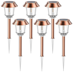 Solar-powered Ground-mounted Lamp with Adjustable Brightness and Waterproof Glass Cover, Suitable for Garden and Lawn Lighting