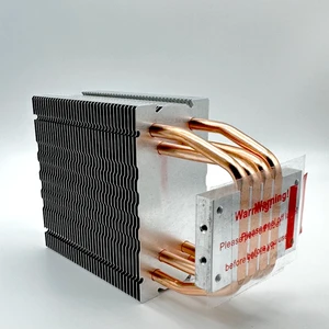 Custom Stacked Fin Aluminium Material Radiator for CPU Pure Heat Sink with 4 Heat Pipe Cpu Cooler Computer Server Supply Cooling