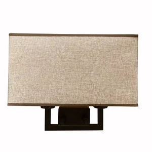Modern Design Metal Wall Lamp With Fabric Shade E26 3000K Warm White Light Switch Control For Hotel And Bedroom Use