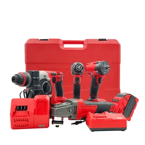 Factory Free OEM 5-in-1 4-in-1 Brushless Power Tool Set 4pcs Multifunctional Cordless Lithium Battery Tools Kits