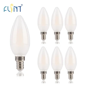 Factory Supply 5.5W 2700K 550lm Warm White Small Screw Candle Lamp 40 Watt E14 LED Bulb for Home Chandelier Energy Saving OEM