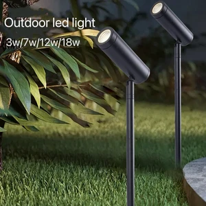 Waterproof IP65 Aluminum 3w 7W 12W 18W Outdoor Pathway Spotlight Lawn Lamp Spot Light Led Spike Garden Light Landscape Lighting