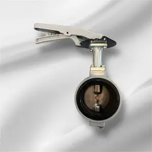 Manual Aluminum Butterfly Valves Gas High Temperature Use Commercial Kitchens Nalisha Brand 1 Year Warranty 40mm-600mm Port