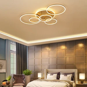 Artistic Design Modern Light Luxury Round Golden Chandelier Lighting Ceiling Lamp Living Room Hotel Villa Chandelier Lustre