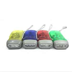 Factory Direct Supply Portable 3LED Camping Flashlight Hand-Cranked Gift
