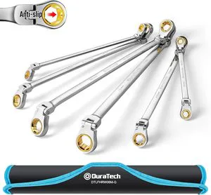 Professional Movable Head Ratchet Spanner Wrench Flexible Head Tool Automotive Repair Adjustable Wrench