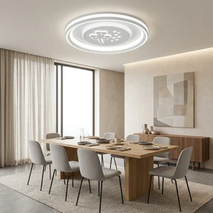 Nordic Style Ceiling Fan Light with Creative Clover Design and Dimmable LED Performance Providing Perfect Airflow for Bedrooms