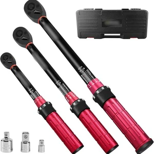 Torque Wrench Set,1/4 3/8 1/2-inch Drive Torque Wrench-20-240 In.lb,5-50 Ft.lb,10-170 Ft.lb,72-Tooth Adjustable Torque Wrench