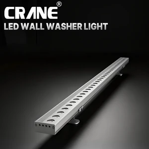 Waterproof IP65 DMX512 Aluminum LED Wall Washer Light DC24V Wall Mount Exterior RGB 18W/36W Building Outdoor Decoration