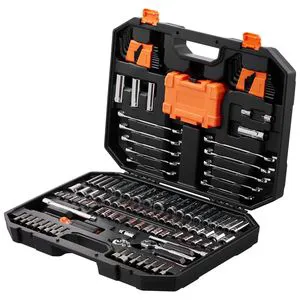 145 Pcs Auto Repair Tool Kit Mechanics Socket Set & Tool Set with 1/4\