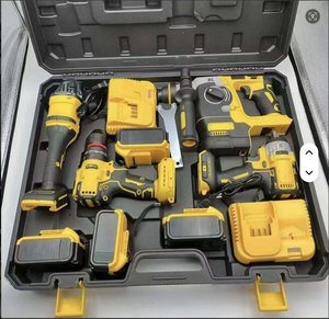 Impact Wrench Included 4-in-1 Cordless Power Tool Set Yellow Jobsite Customizable