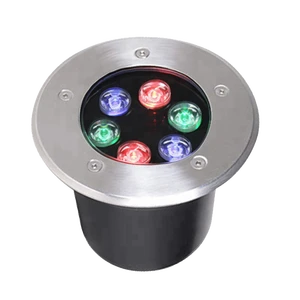 LED Garden Underground Buried Lamp Round 9W RGB Color Change LED Inground Light