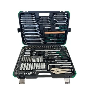 Set of 202 Pieces Auto Repair Machine Repair Multifunctional Sleeve Ratchet Wrench Screwdriver Hardware Toolbox a Complete Set