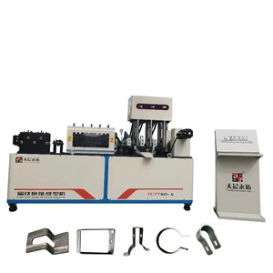 Automatic CNC Metal Flat Iron Bending And Forming Machine Hose Pipe Clamp Making Machine With Punching
