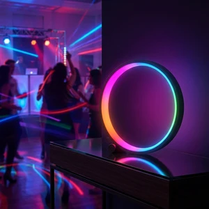 Color Changing RGBIC LED Table Lamp with Music Sync for Party, Bar and Living Room Atmosphere Decor with USB