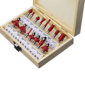 Router Bits Set of 15 Pieces 1/4 Inch Woodwork Tools for Beginners