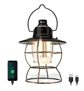 Boyid LED Camping Light with Dimmable USB Rechargeable Lithium Battery IP44 Waterproof Tabletop Mount for Hiking & Camping