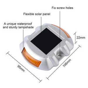 Horseshoe Shaped High Strength Aluminum Alloy CD LB-08 Solar LED Road Stud Light Flashing Effect 90 Flashes/Min Cat Eyes