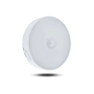 Wholesale Round USB Rechargeable Smart Motion Sensor Night Light Wall-mountable Battery Operated Switch Magnetic Small LED Lamp