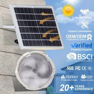 Solar Ceiling Light IP65 Rated LED High Power Outdoor Garden Light with 5-Year Warranty Super Bright & CRI 90