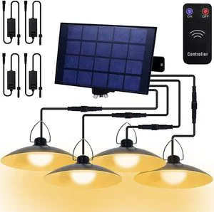 IP65 Waterproof Solar Indoor Outdoor Ceiling Lights for Yard Patio