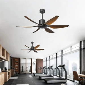 American Style High Wind Power Household Integrated Ceiling Fan Light, Silent Electric Fan Light, Restaurant Retro Ceiling Fan